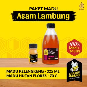 Sarang Maduku Madu Flores 70GR dan Kelengkeng 325ML Gerd Asam Lambung Asli Murni Raw Honey