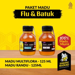 Sarang Maduku Madu Flu Batuk Madu Asli Multiflora Randu 125ML Murni 100% Raw Honey