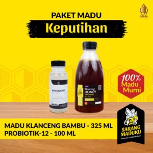 Sarang Maduku Madu Klanceng Bambu 325ML dan Biosukhe 12 Madu Keputihan Asli Murni Raw Honey