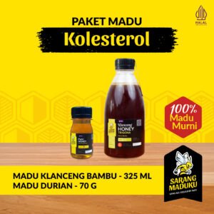 Sarang Maduku Madu Durian 70Gr dan Madu Klanceng Bambu 325ML Madu Kolesterol Jahat Asli Murni Raw Honey