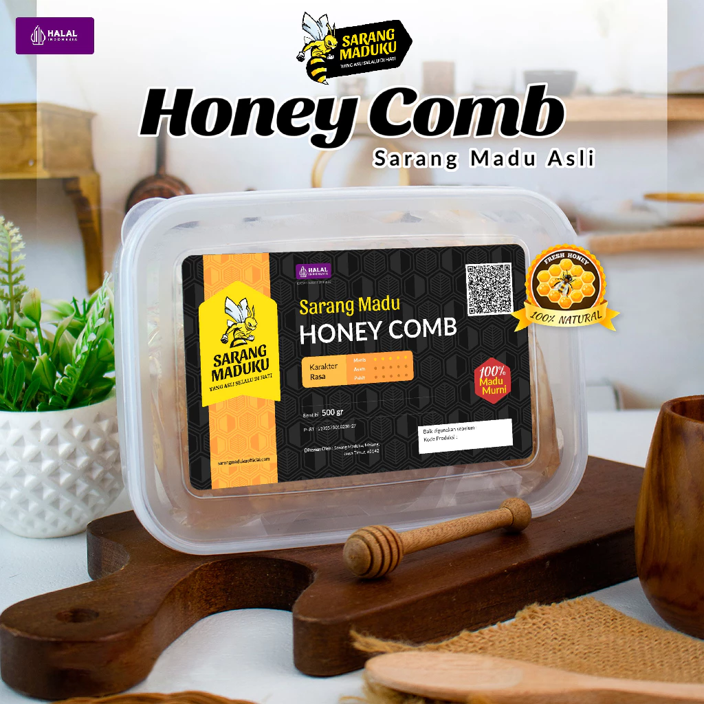 cover-honeycomb Sarang Maduku Madu Sarang Asli 100% Raw Honey 250gr 500gr